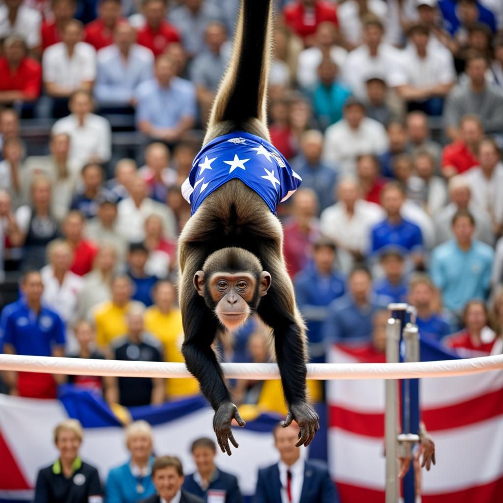 Monkey Gymnast Wins Animal Olympics