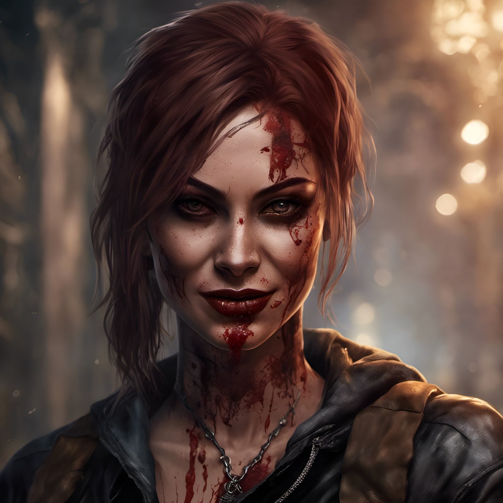 Bloodied Thief Supermodel in Dark Fantasy Art