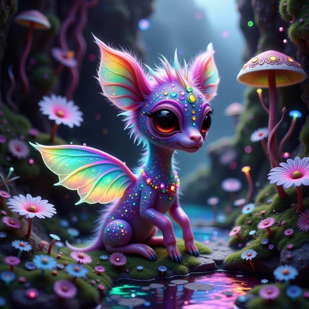 Whimsical Alien Fae in Vibrant Dreamscapes