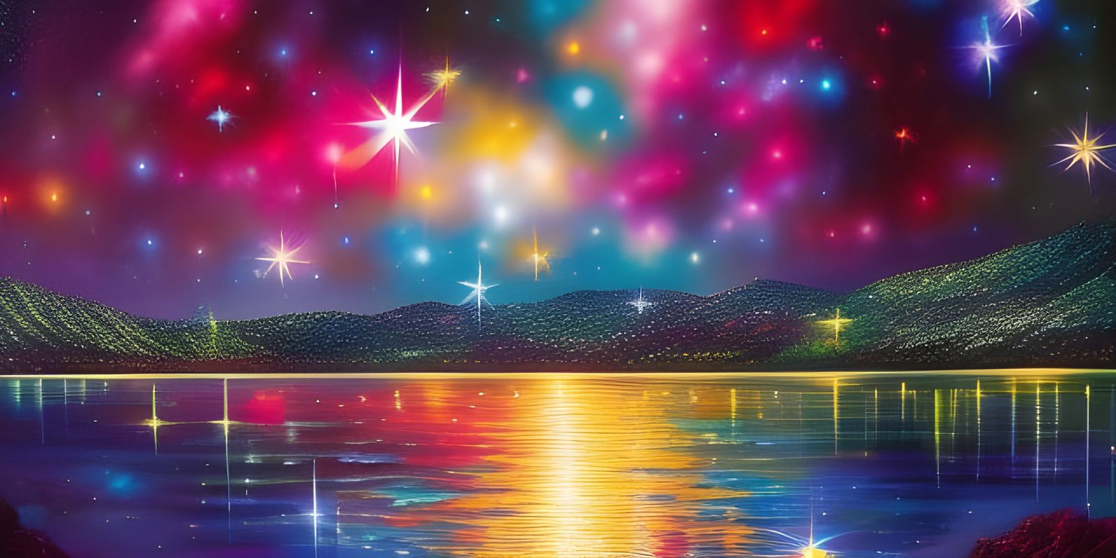 Liquid Starry Night Sky Spill: Expressionistic Ink Painting