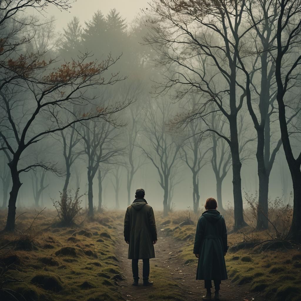 Atmospheric Film Still of Yearning and Duration