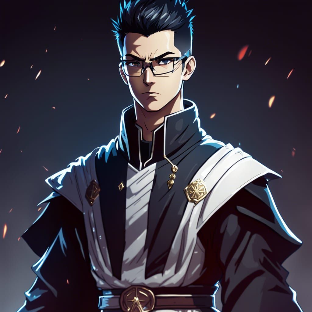 Anime Priest Ready for Battle