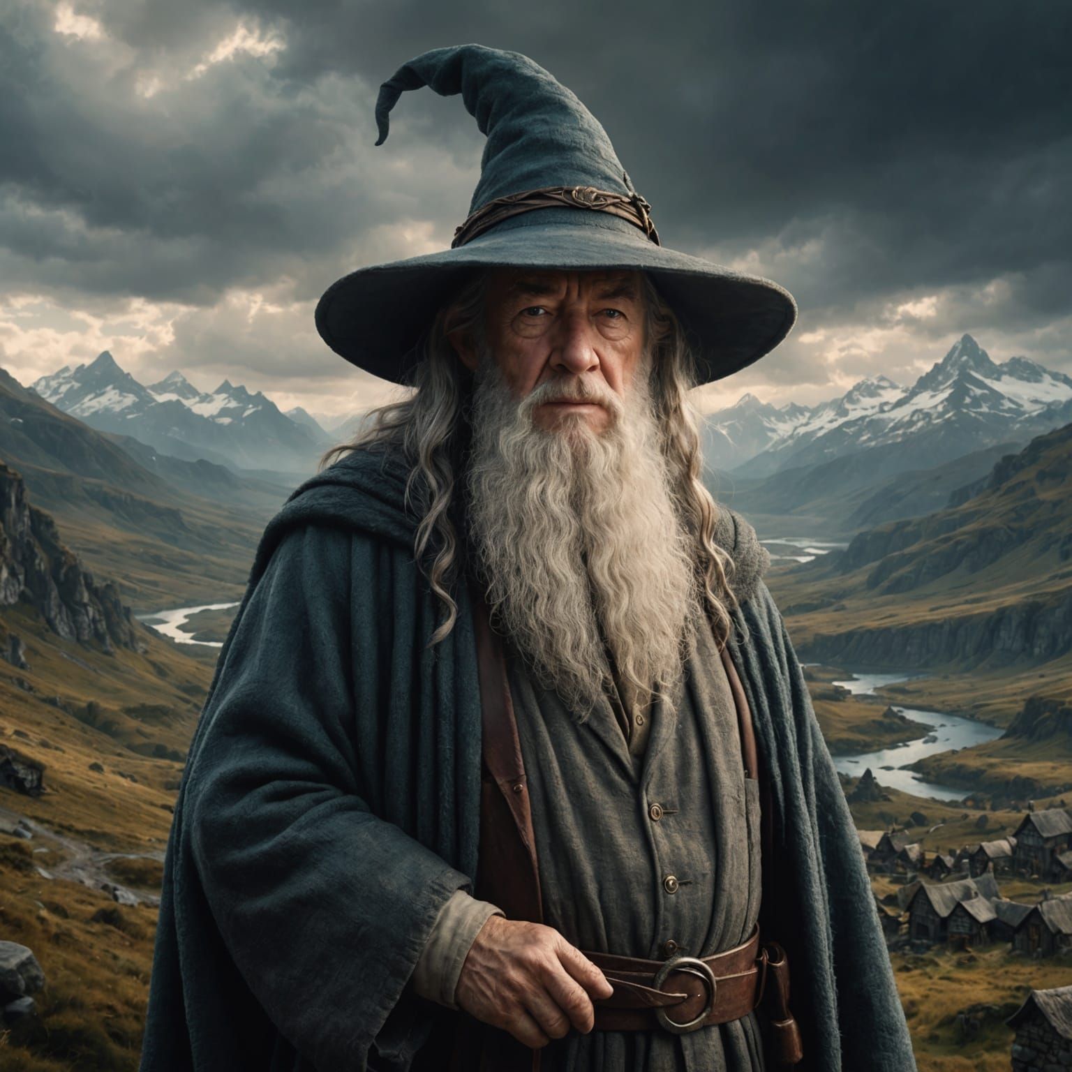 Gandalf with Hat: Epic Digital Matte Painting