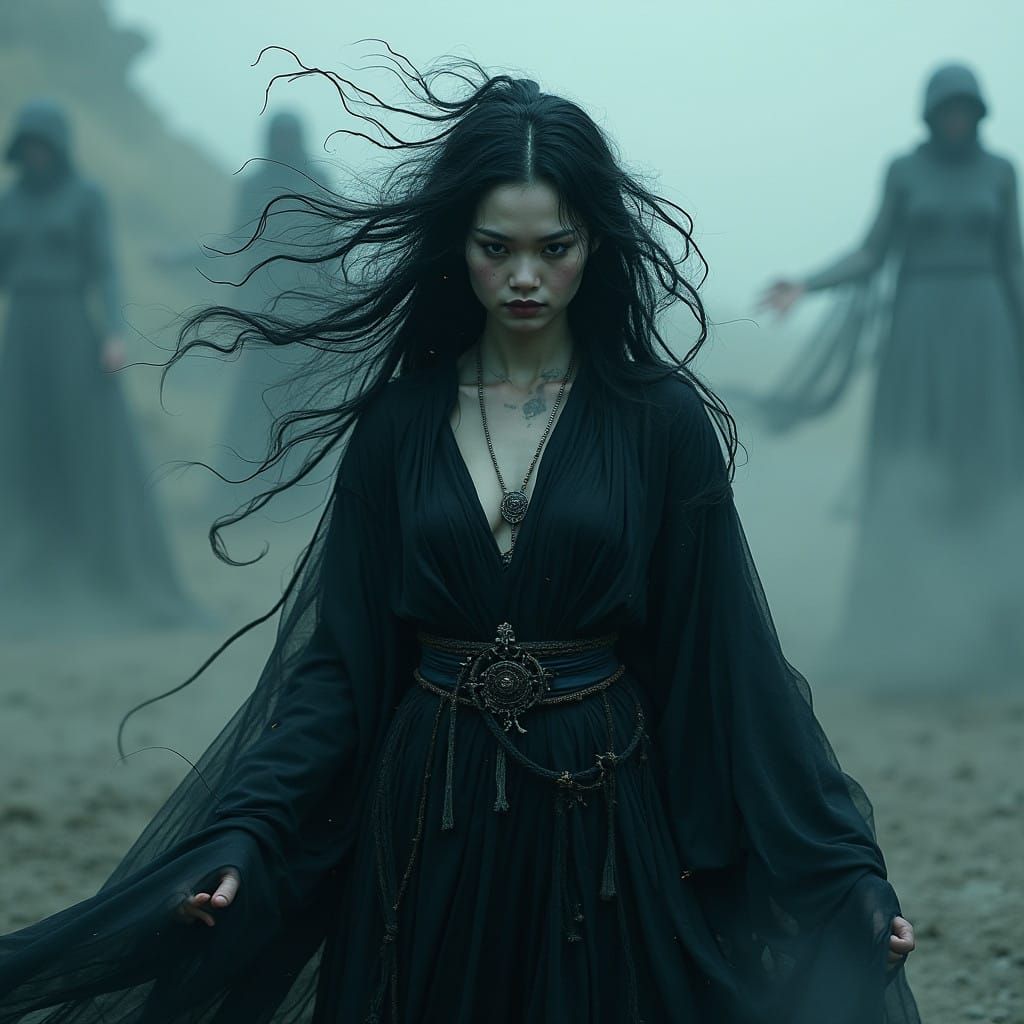 Sorrowful Goddess Stands at the Threshold of the Underworld....