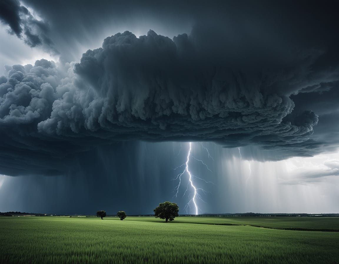 Surreal Stormscape in Expressive Brushstrokes