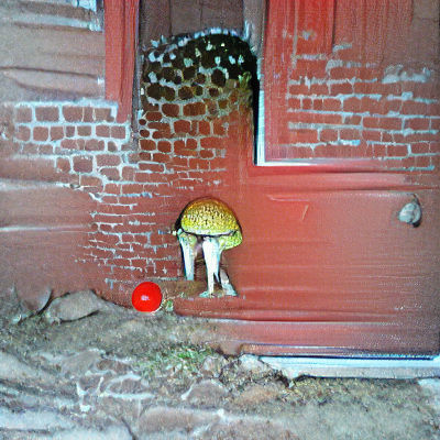 Luminous Mushrooms Flourish on Forest Wall