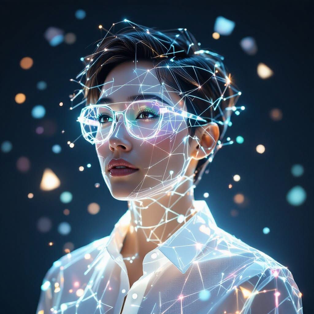 Holographic Leader of Light in Cinematic Style