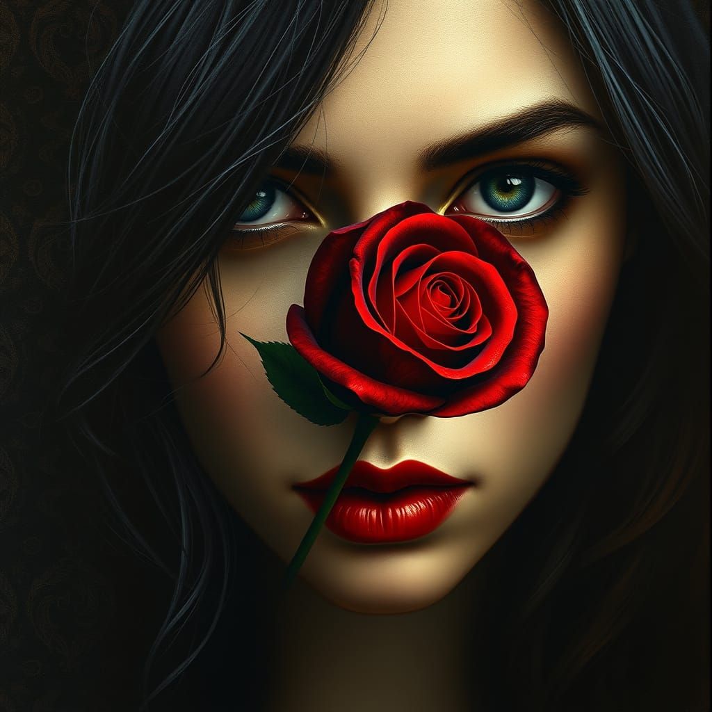 Enigmatic Baroque Beauty with Hidden Passion