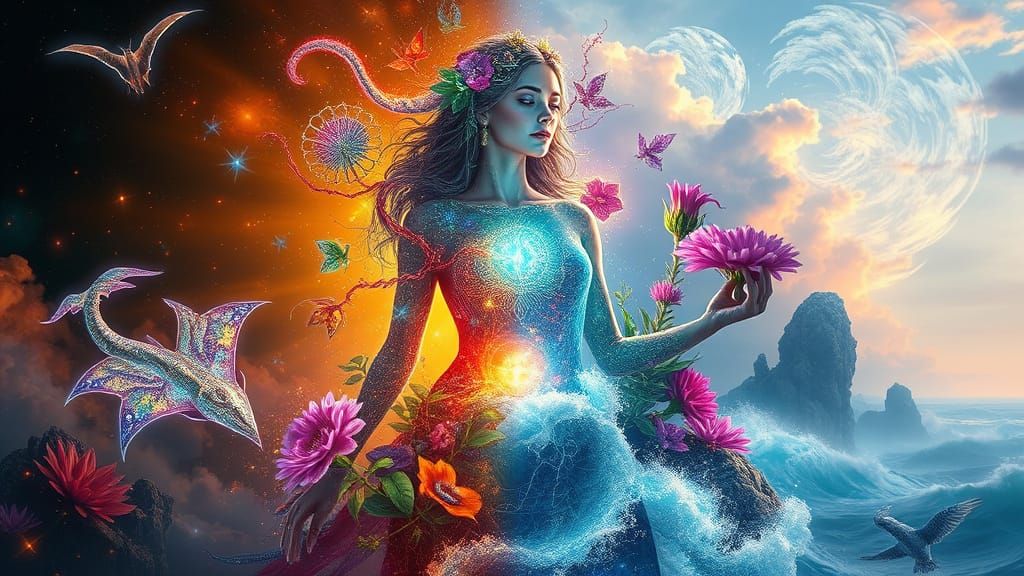 Surreal Digital Art of the Wild Woman and the Wise Woman in ...