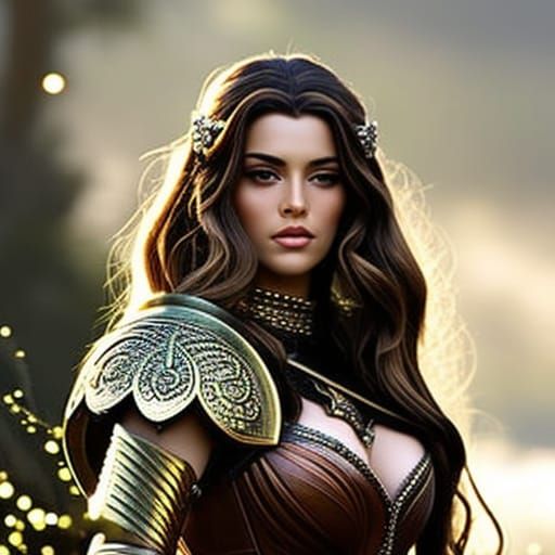 Detailed Female Viking Portrait in Dark Fantasy Style