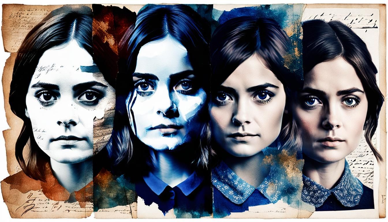 Clara Oswald: Four Faces in Gouache Style