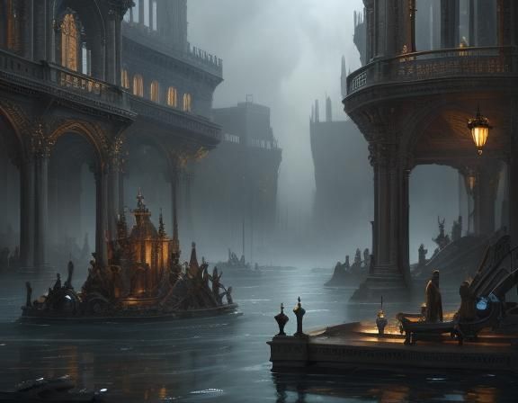 People Bathing in Numbers: Digital Matte Painting