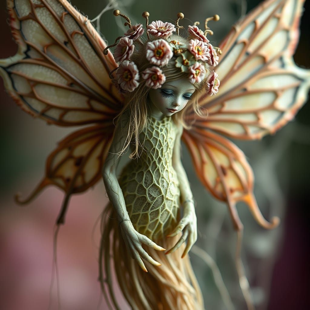 Macro Flower Fairies with Paisley Skin Tattoos