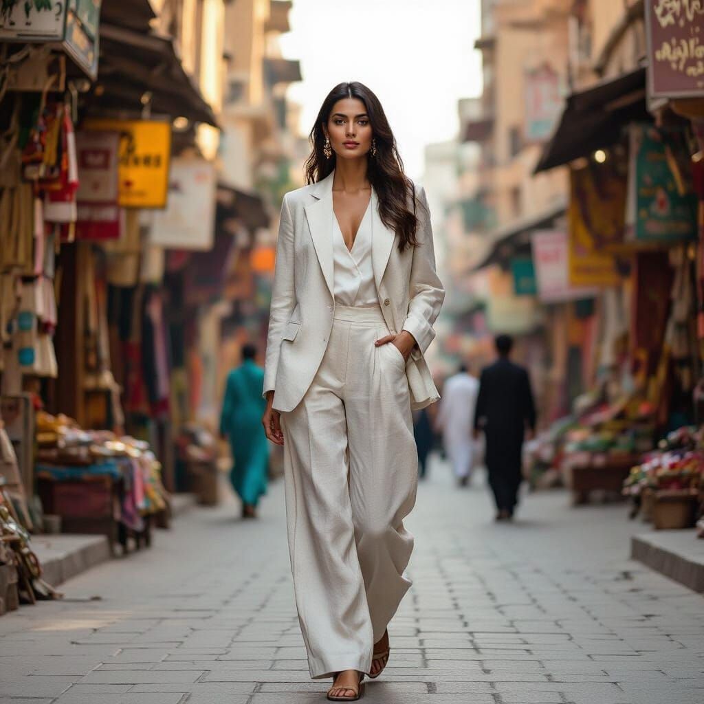 Pakistani Model in Karachi: Peter Lindbergh Style