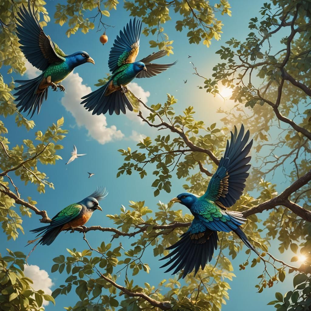 Birds Descending: Fantasy Realism Concept Art