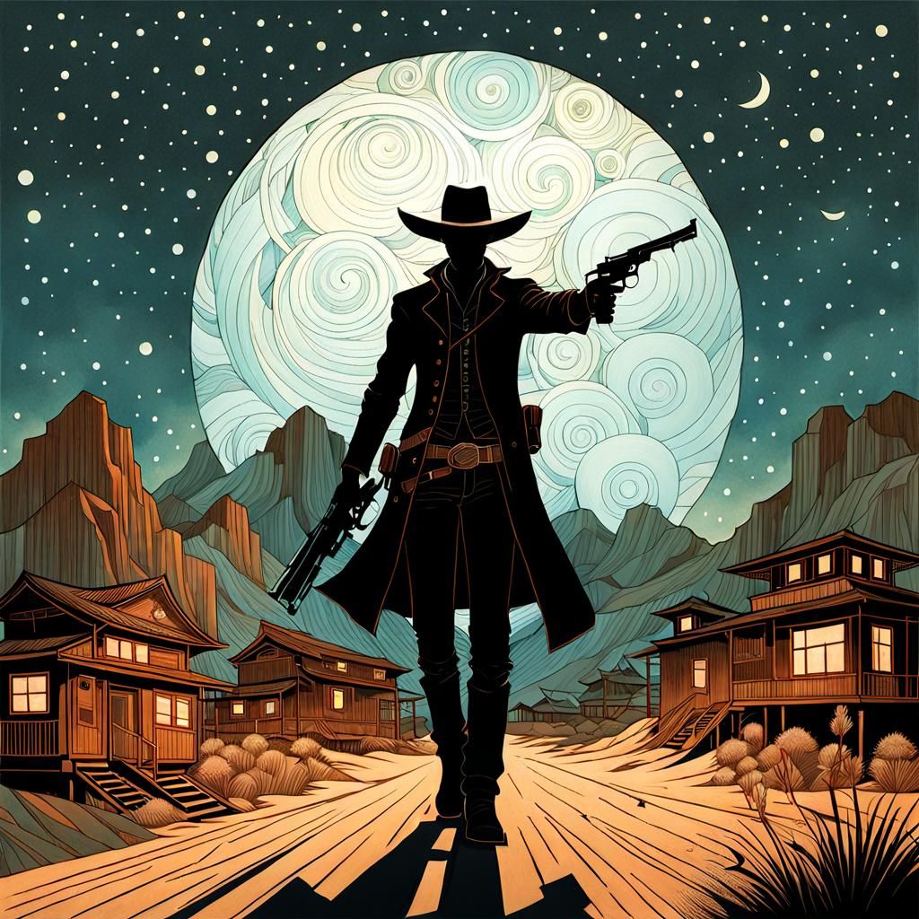 Gunslinger Inspired by Audrey Kawasaki