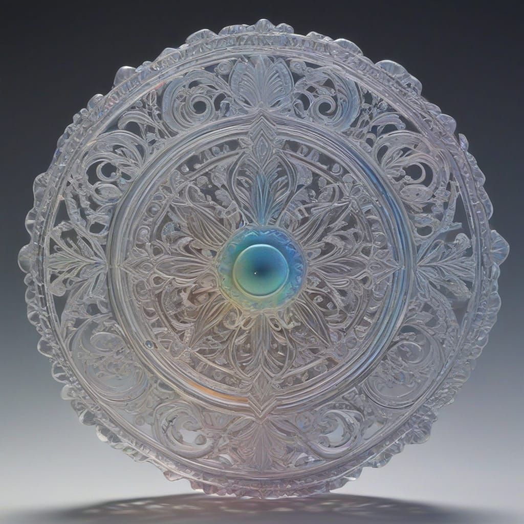 Ornate Textured Acrylic Spectrolite Iridescent Translucent L...