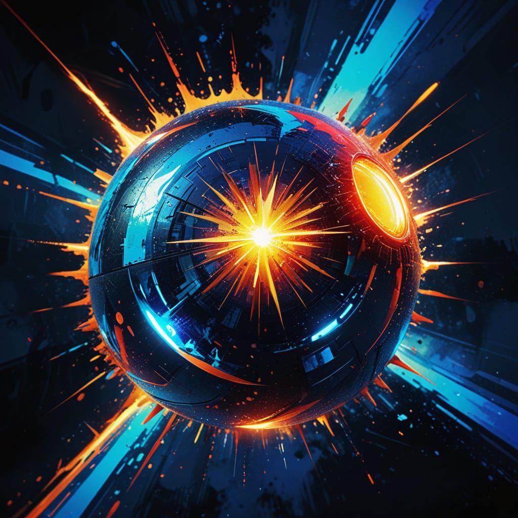 Vibrant Pop Art Composition in Triadic Colors