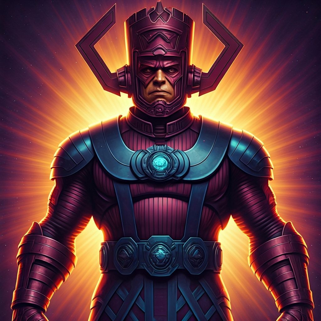 Galactus in Cosmic Armor: 3D Digital Art