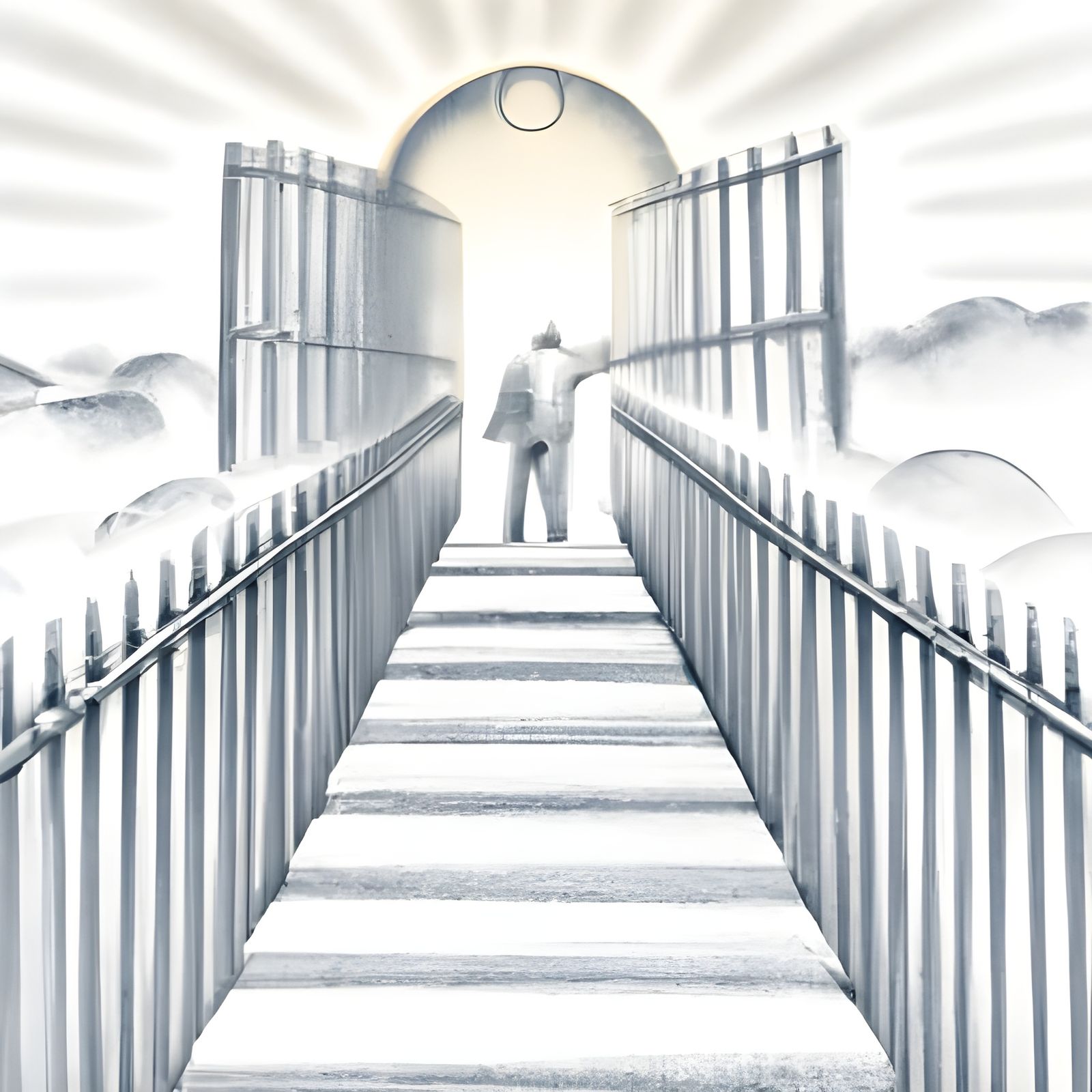 Entering Heaven: Detailed Pencil Drawing