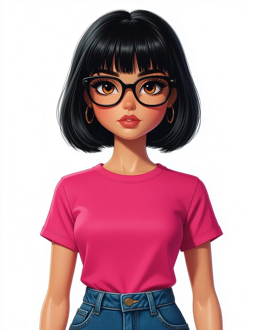 Hyper-Realistic Doll with Amber Eyes in Fantasy Art Style