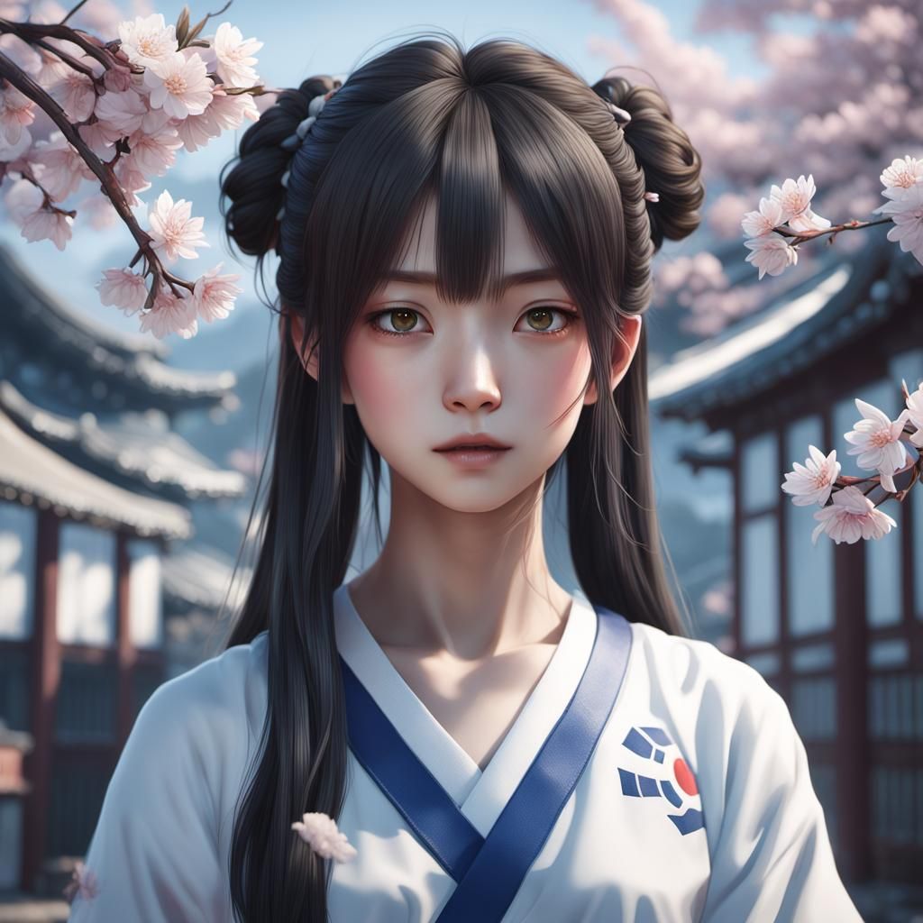 South Korea in Detailed 3D Anime Art