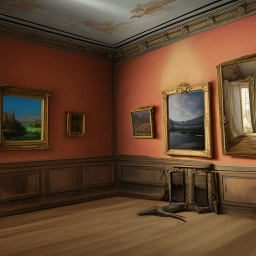 Surreal Museums in Hyperrealistic Digital Art