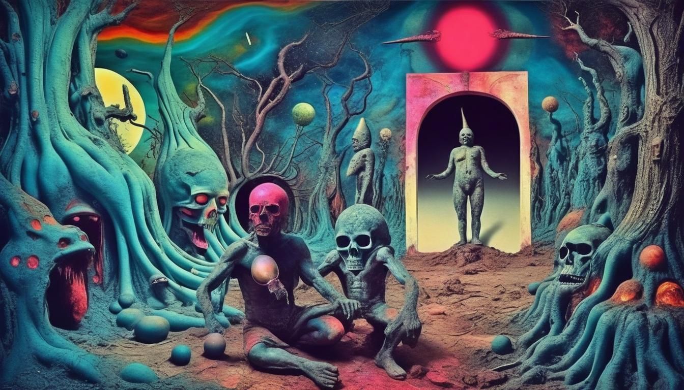 Purgatory: A Visionary Surreal Mixed-Media Masterpiece