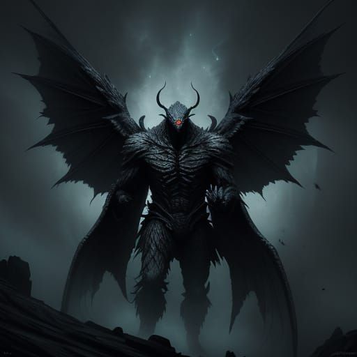 Mothman in Hyperrealistic Concept Art