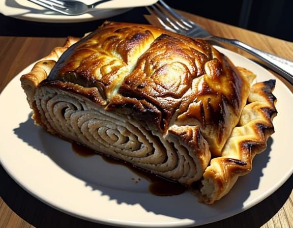 Gourmet Beef Wellington Food Photography