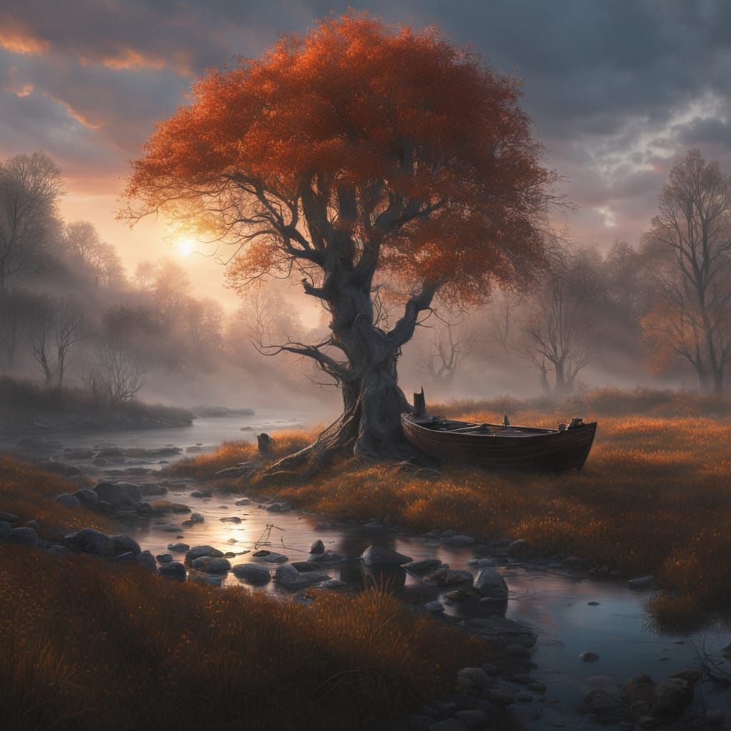 Ethereal Sunset on the Orinoco