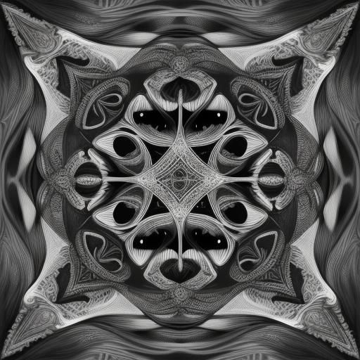 Intricate Knot in Escher-Inspired Line Art