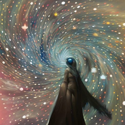 Photorealistic Spiral Galaxy with Starry Background