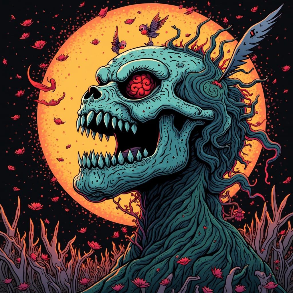 Dark Fantasy Landscape in Grimdark Style