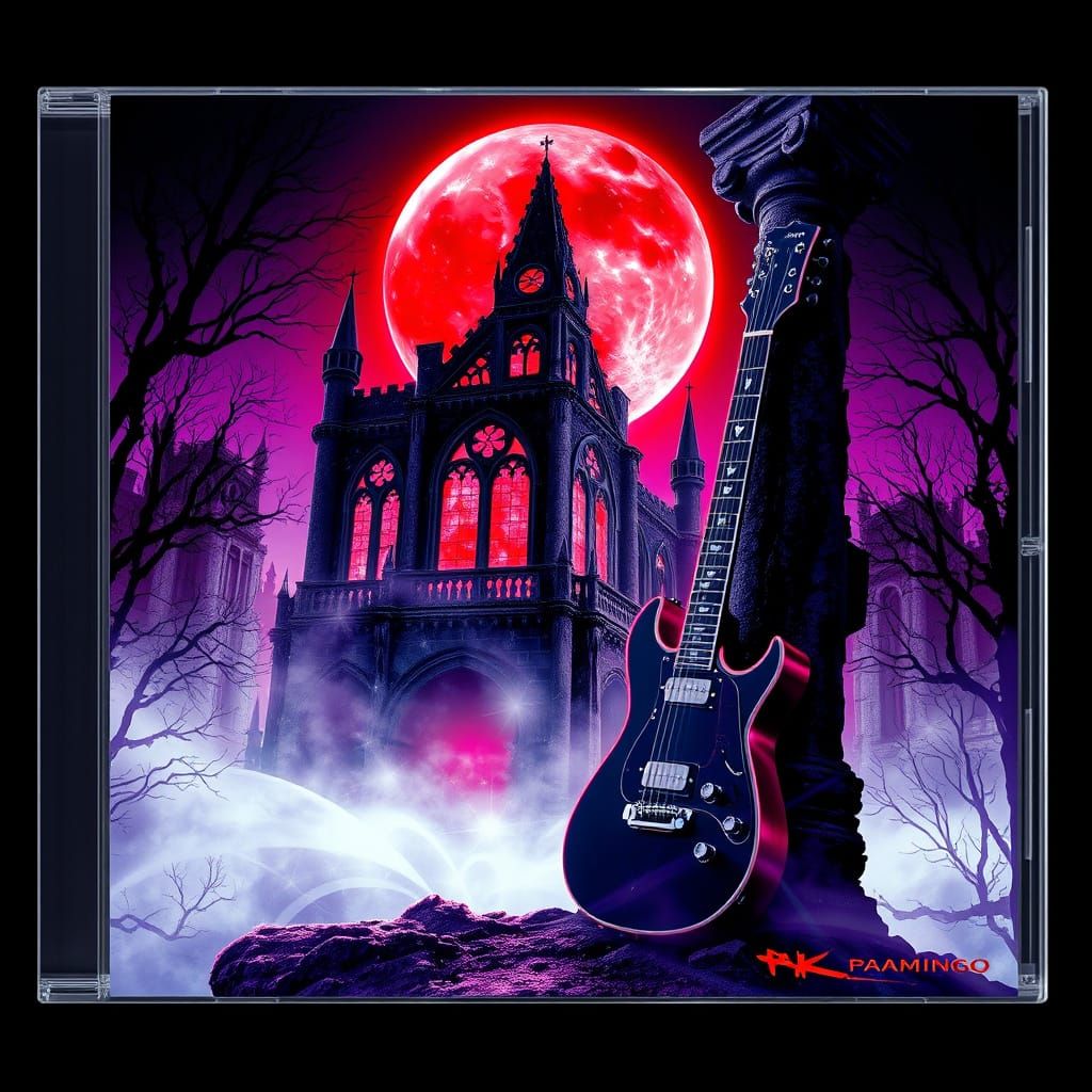 Gothic Visual Kei Album Cover with Decayed Castle