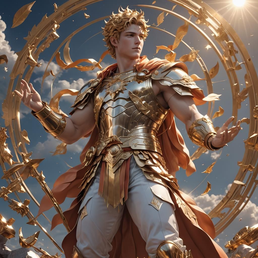 Apollo: God of Music in 3D Anime Art