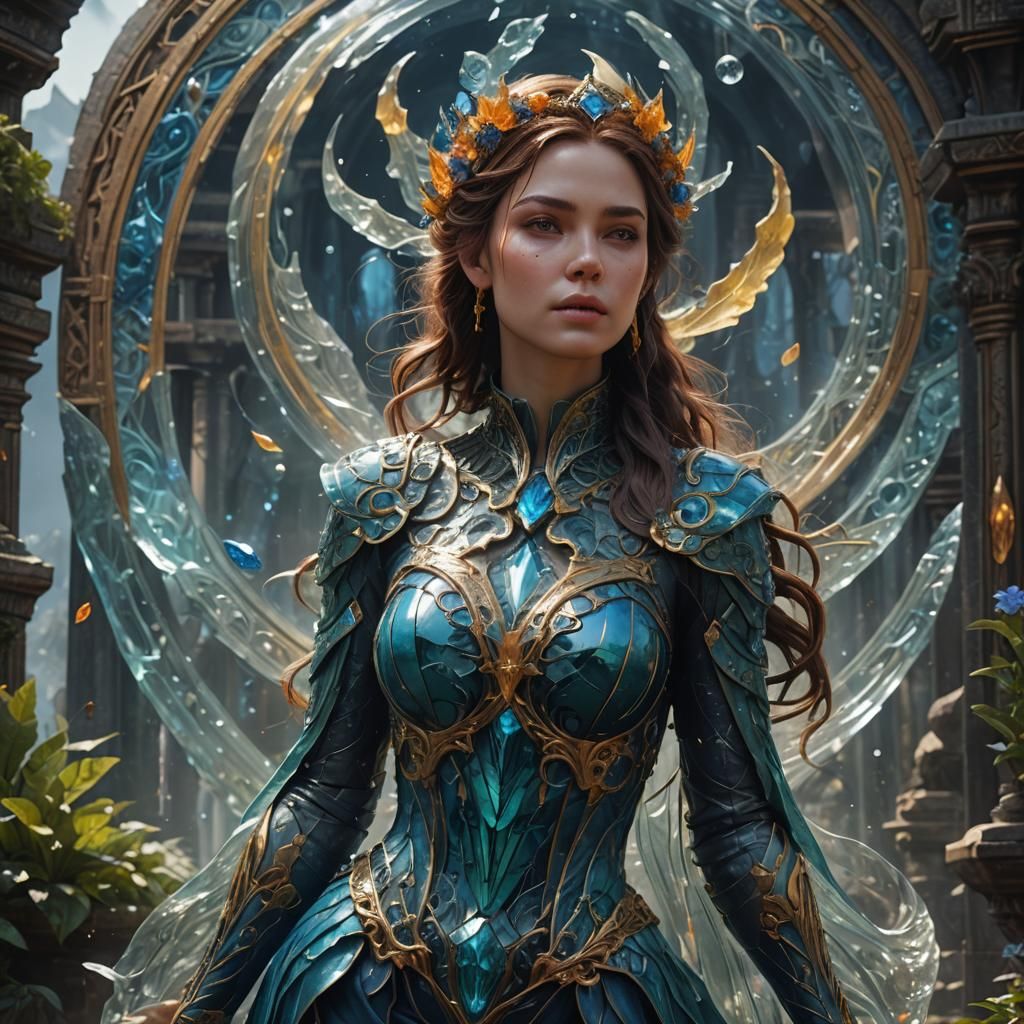 Glass Woman: Detailed Fantasy Concept Art