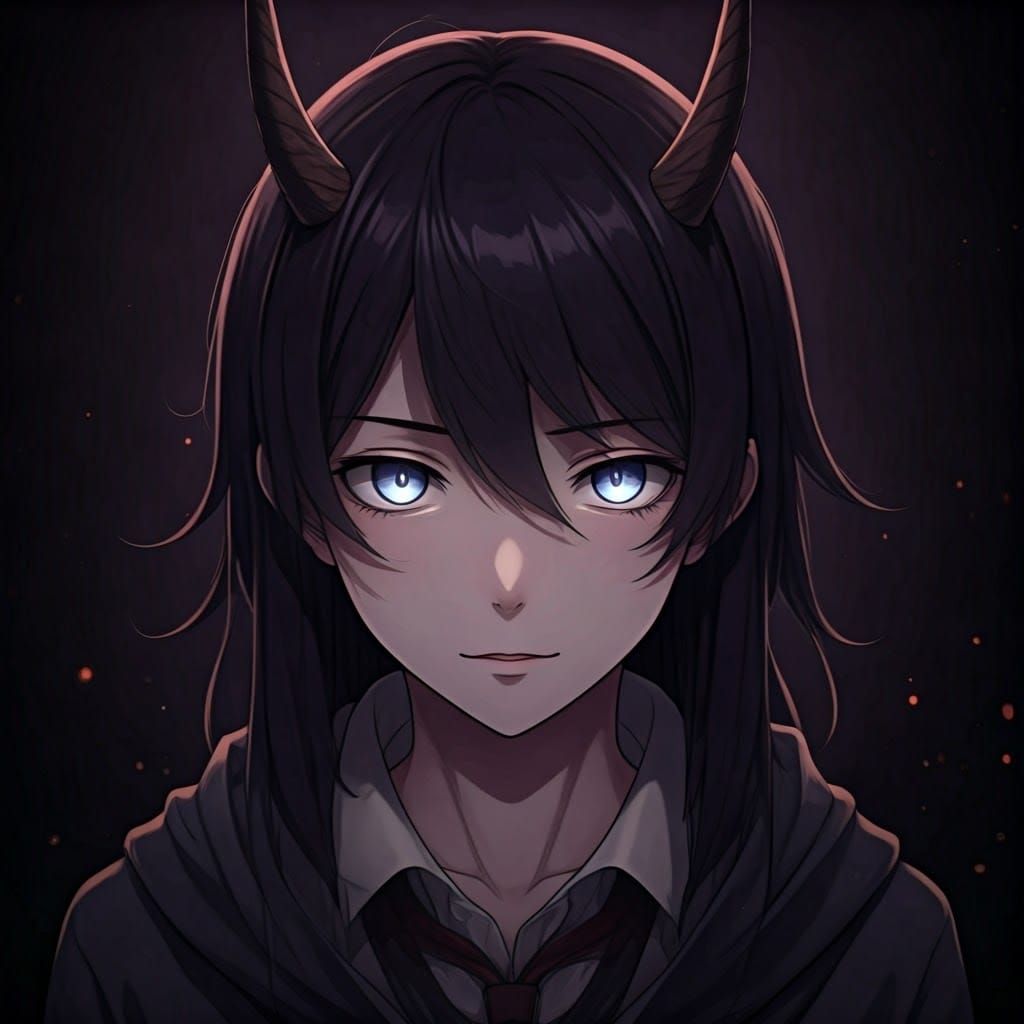 Sinister Anime Demon in Deep Color