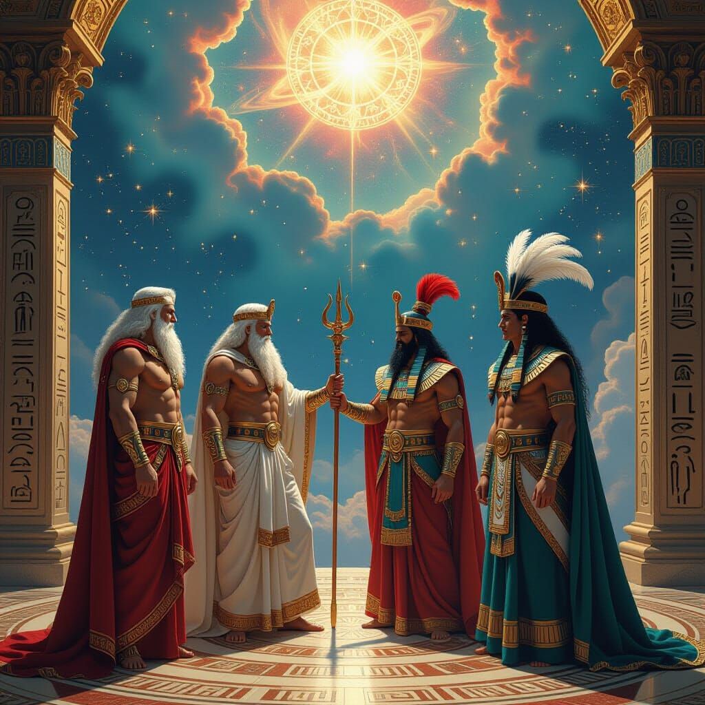 Gods Convene in Baroque Celestial Hall