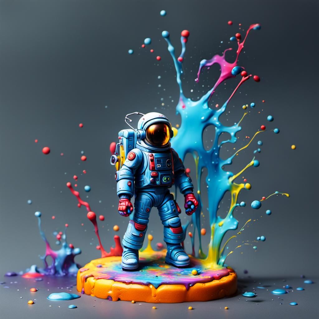 Micronaut Graffiti Art in Polychromatic Hues