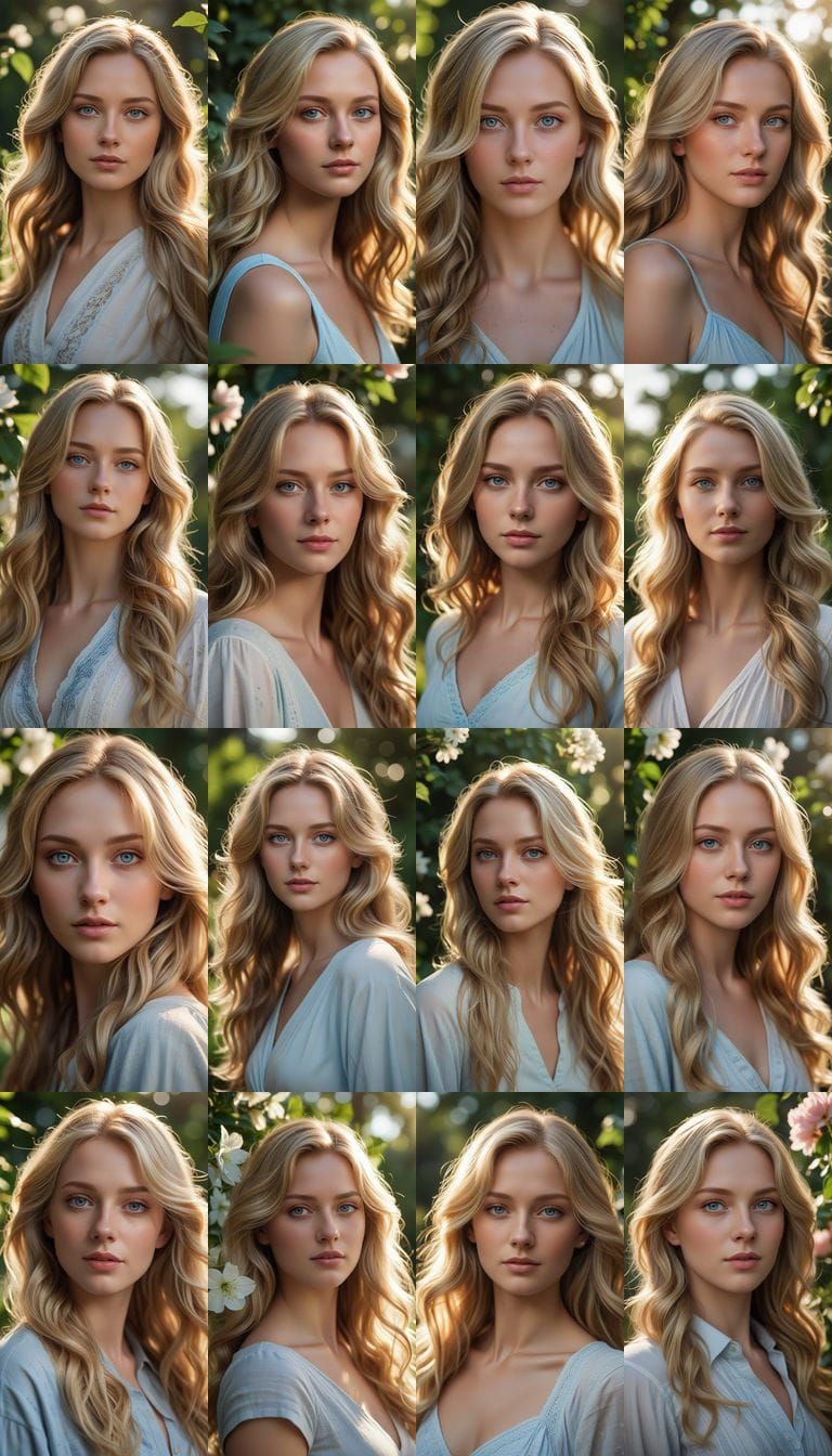 Ethereal Portrait of a Woman in a Lush Natural Setting