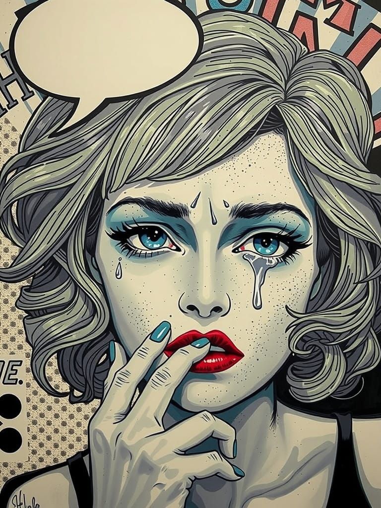 Love Me! in Pop Art Comic Book Style