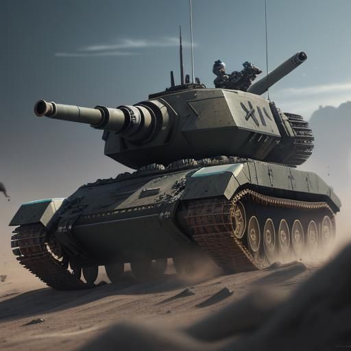 Futuristic UNSC Hannibal Scorpion Tank in 8K