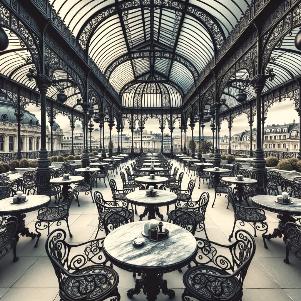 Belle Epoque Wintergarden Patio in Bucharest