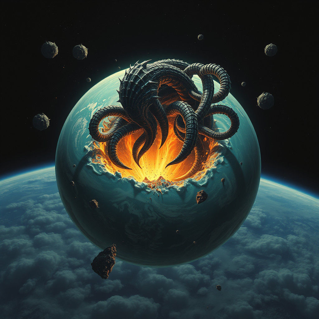 Cosmic Horror Emerges from Earth in Biomechanical Style