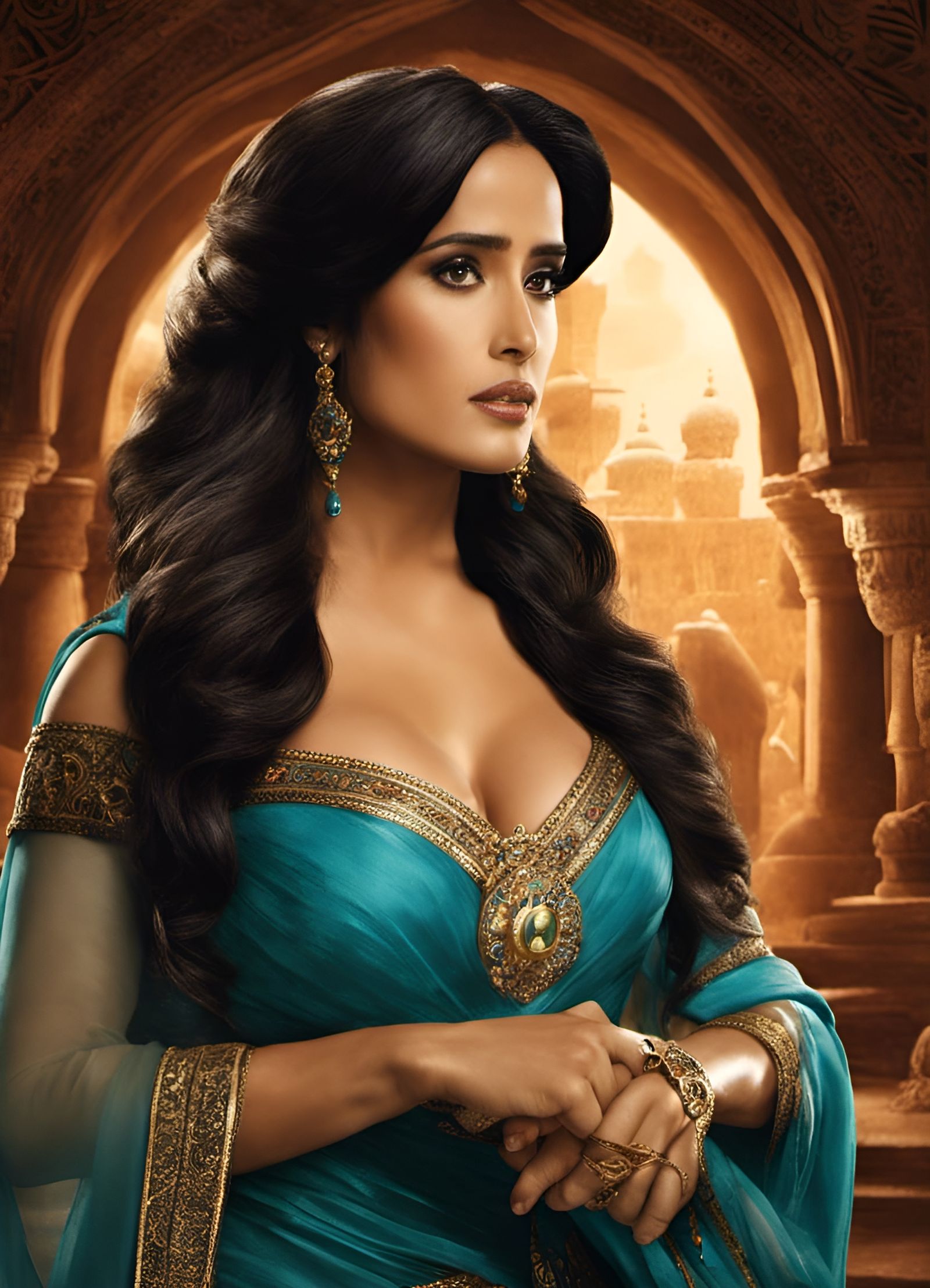 Salma Hayek as Disney Princess Jasmine