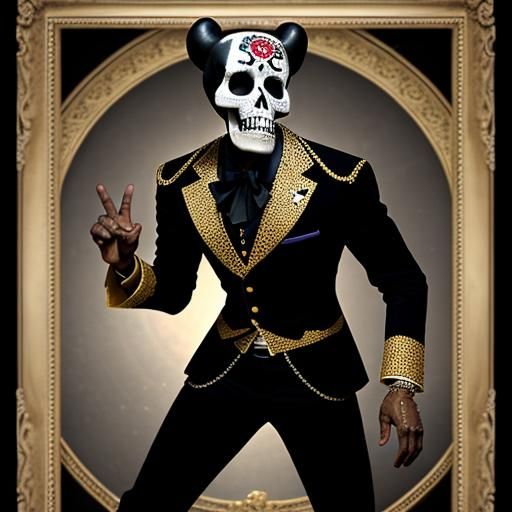 Dia de los Muertos Dancer: Vintage Photo