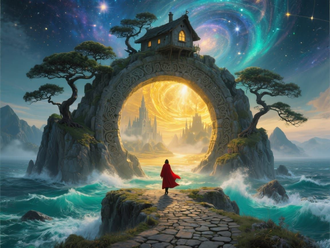 Fantasy Archway to a Golden Realm