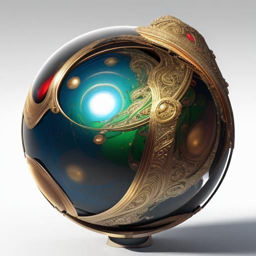 Abstract Metallic Spheres and Stony Textures in 3D