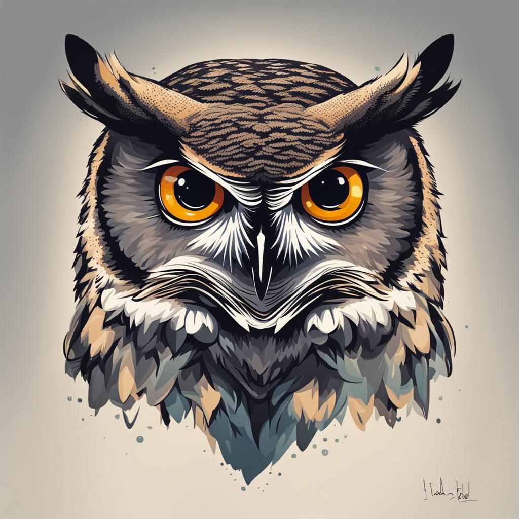 Upside Down Owl Perched